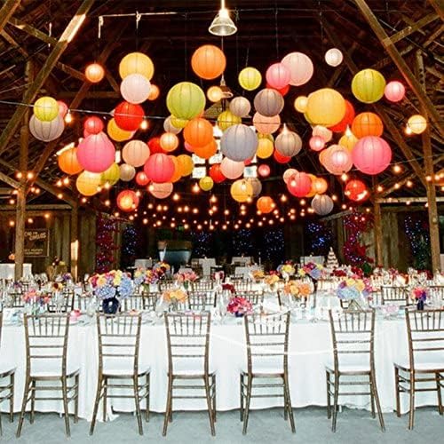 12Pcs 6, 12 Inch Mixed Sizes Black Paper Lanterns Decorative Chinese, Japanese - Image 7