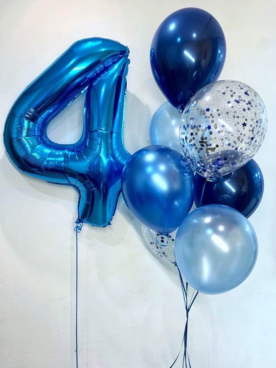 Blue Number 4 Balloon 40 Inch - Image 8