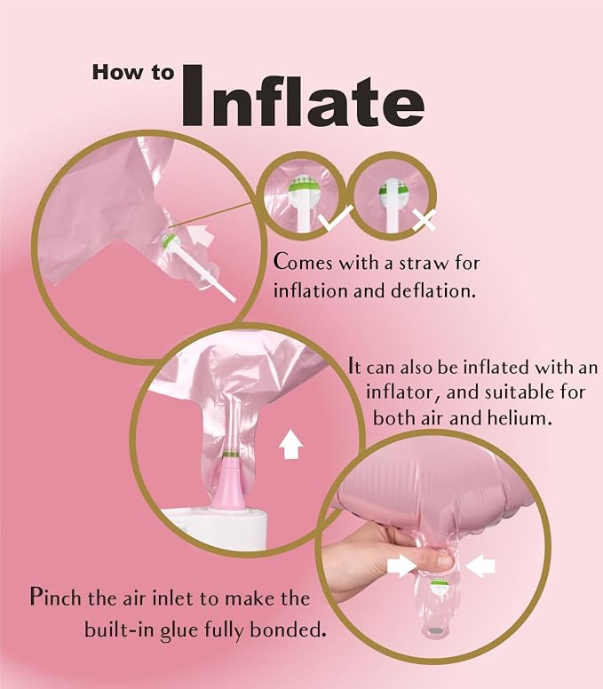 SUWEN 40 Inch Pink Large 19 Number Balloons Big Foil Helium Number Balloons 0-9 - Image 6