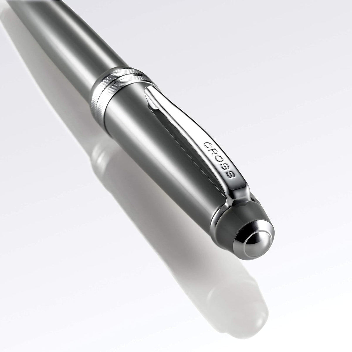 Cross Bailey Light Refillable Rollerball Pen Presented in a Everyday Gift Box - Medium Point, Black Ink, Polished Coral