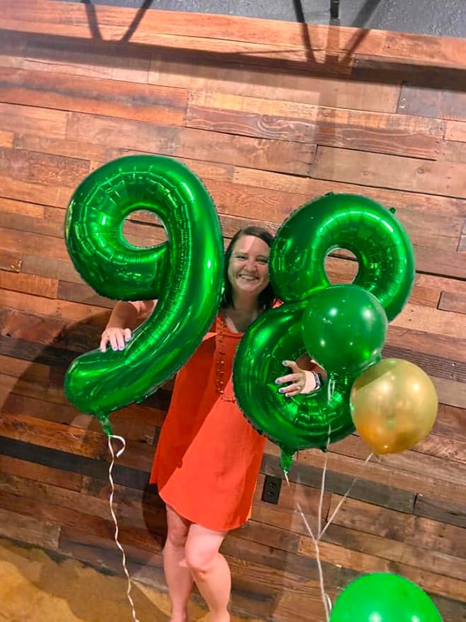 Green Number 50 Balloon 40 Inch, 50th Birthday Party Decorations Men Women | - Image 9