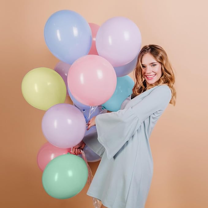 Pastel Balloons Latex Pastel Birthday Decorations 160 Pack 5 inch Round Helium - Image 7