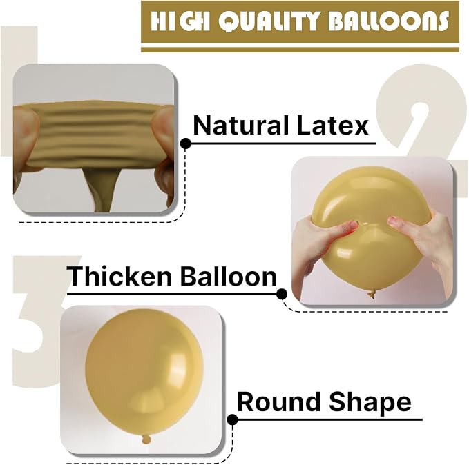 PartyWoo Light Brown Balloons 50pcs Neutral Boho Coffee Color | 12 Inch Balloons - Image 8