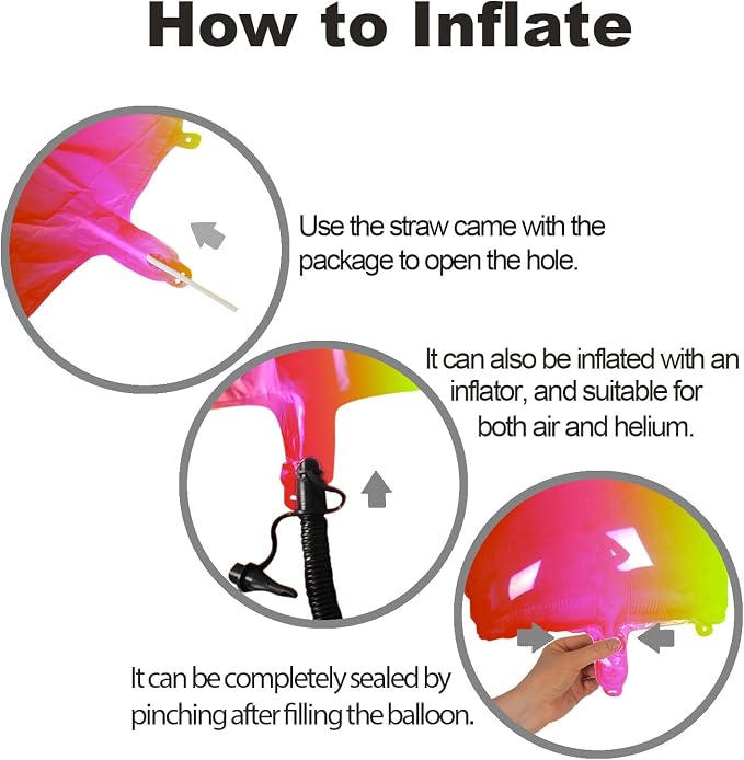 SUWEN Rainbow Number 3 Balloon 40 Inch, Big Colorful Balloons 0-9 | Large - Image 5