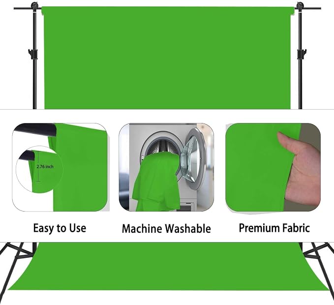 Green Screen Backdrop for Photoshoot, Fabric 10x20ft | Versatile Studio Photo - Image 6