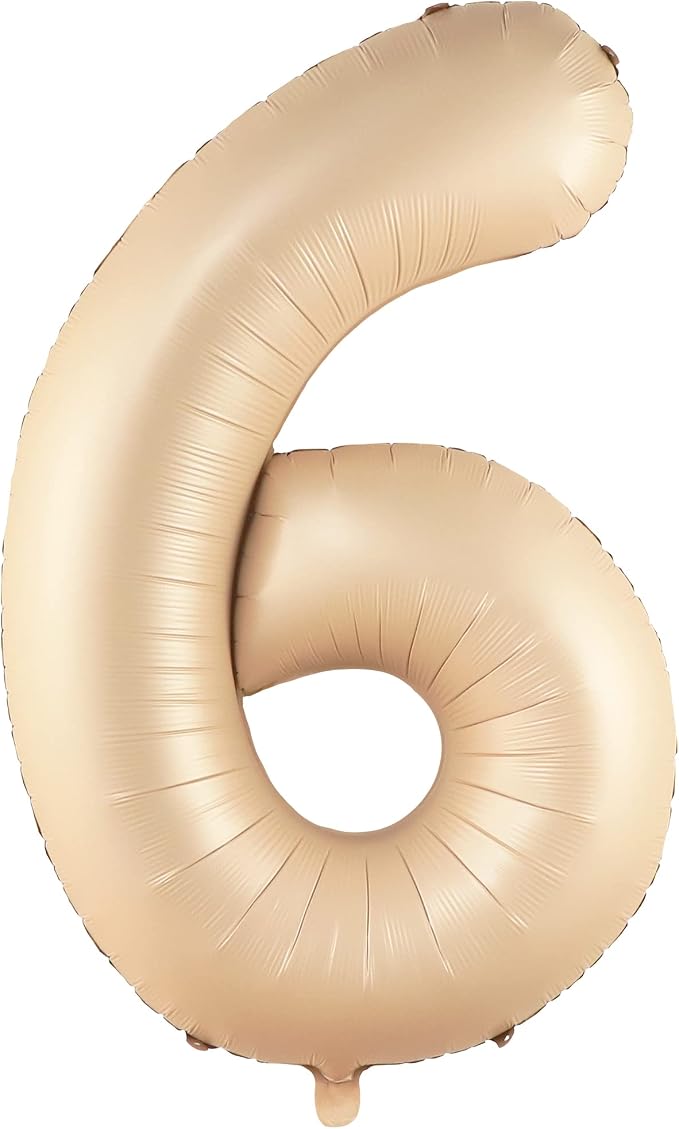 KatchOn Caramel Number 6 Balloon 40 Inch | 6th Birthday Balloon - Image 8