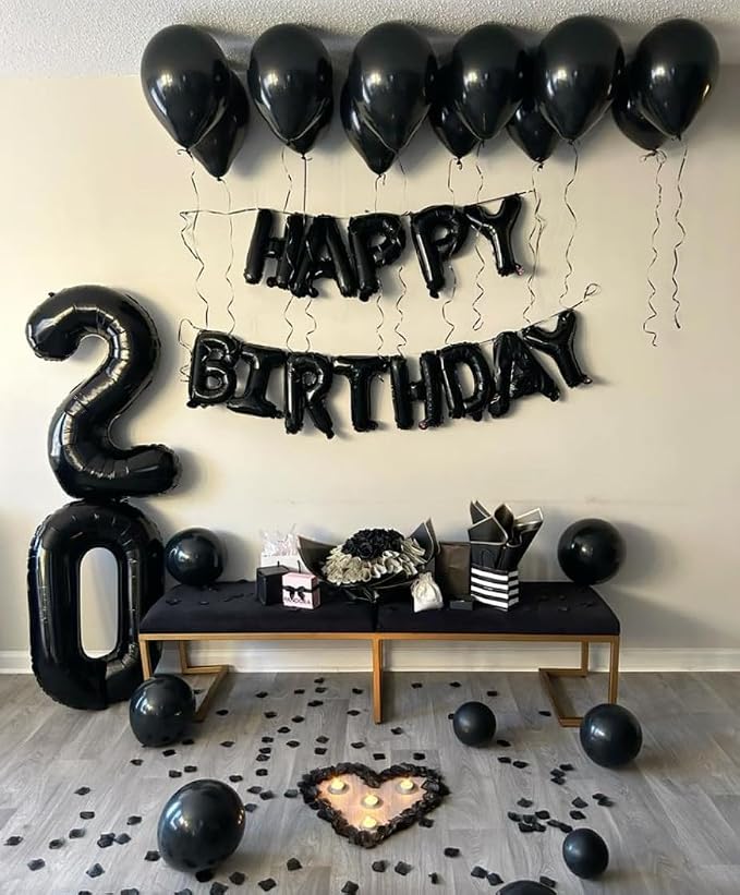 Black 40 Inch 0 Number Balloons, Balloon Decorations - Image 9