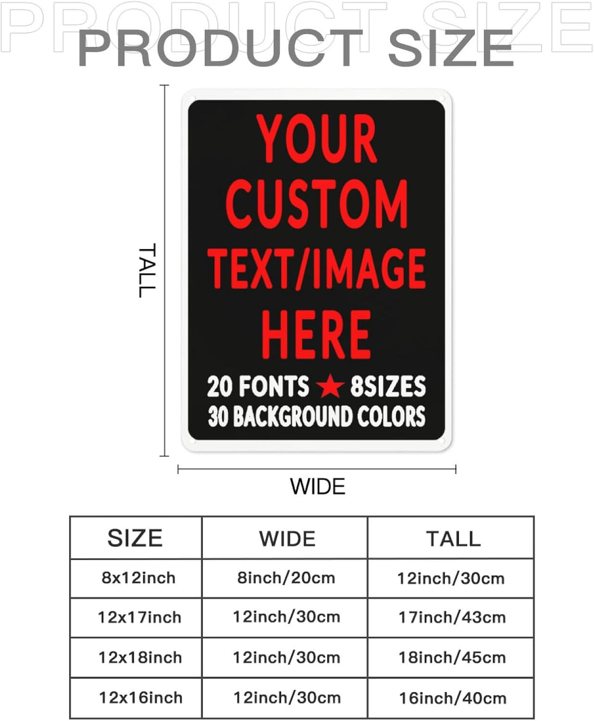 Custom Sign Personalized Custom Metal Sign, Customize For Office, Business, Workplace, Office, Home, Delivery Signs 12x17