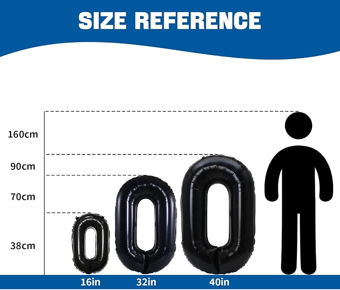 YPSelected 32 Inch Large Foil Helium Number Balloon Birthday Wedding Party 0-9 - Image 8