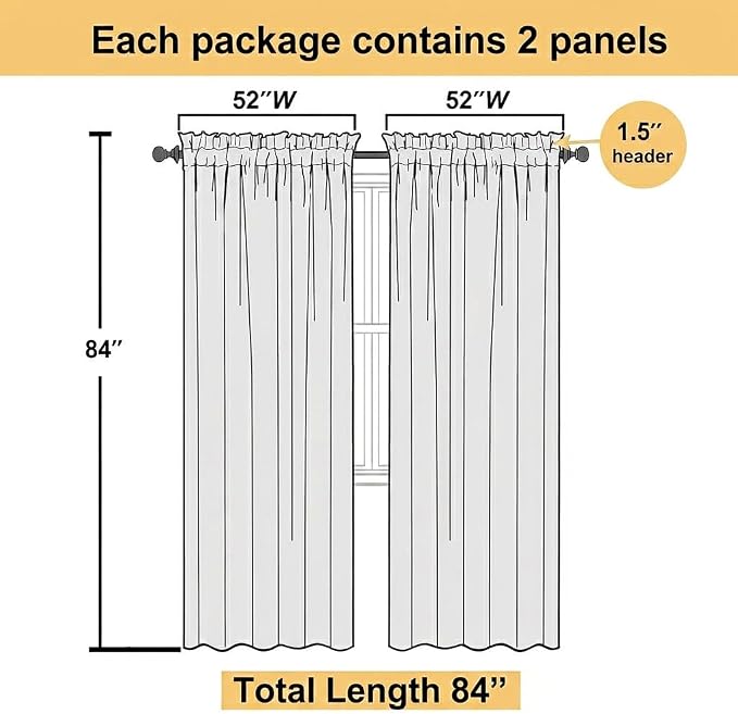 Burnt Orange Curtains 84 Inch Length - Image 9