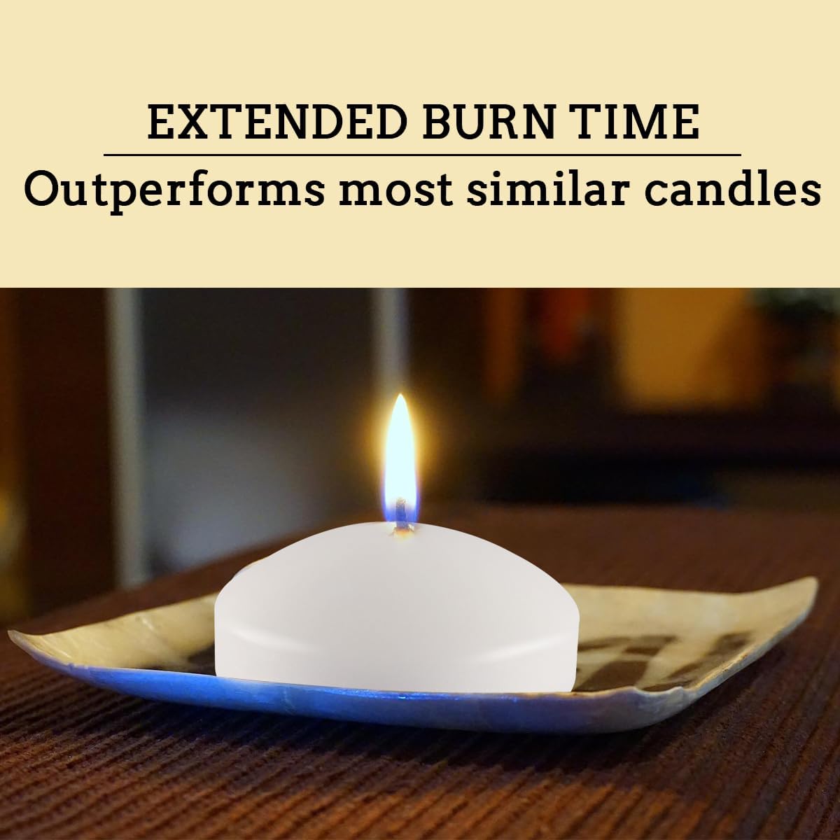 3 Inch Floating Candles Set of 12, Unscented White Candles for Wedding, Pool Party, Holiday Centerpieces & Home Decor