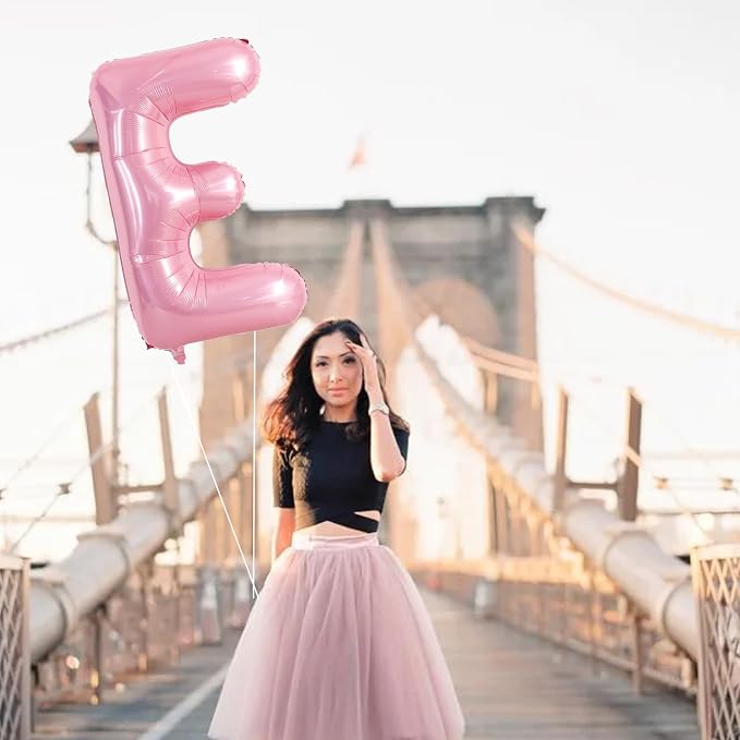 TONIFUL 40 Inch Large Pink Letter E Balloons Giant Foil Mylar Alphabet Balloon - Image 6