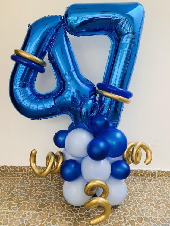 Navy Blue Number 6 Balloon 40 Inch, 6th Birthday Decorations Men Women | Foil - Image 9