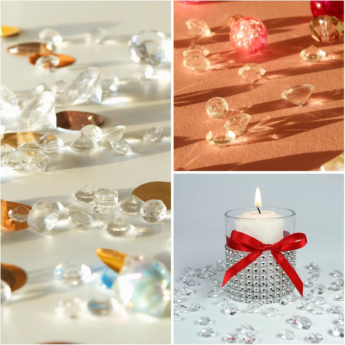 PATIKIL 10000 Pcs Wedding Table Scatter Confetti Crystals 4.5mm Acrylic Diamonds Vase Fillers Gems for Table Centerpiece Decorations Party Vase Beads, Dark Purple