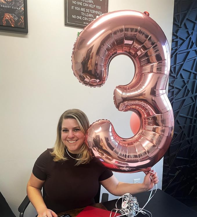 Rose Gold Number 6 Balloon 40 Inch, 6th Birthday Decorations Men Women | Foil - Image 8