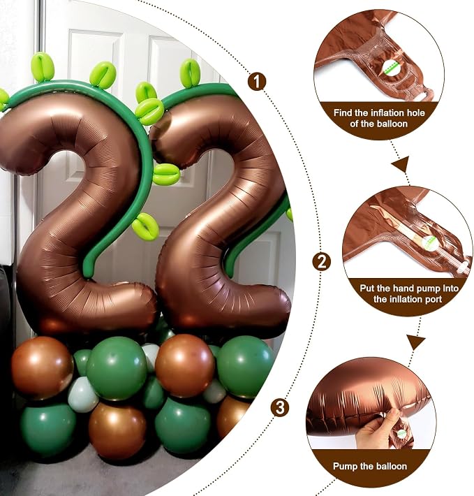 Number Balloons 8 Balloon 40 inch Brown - Image 6