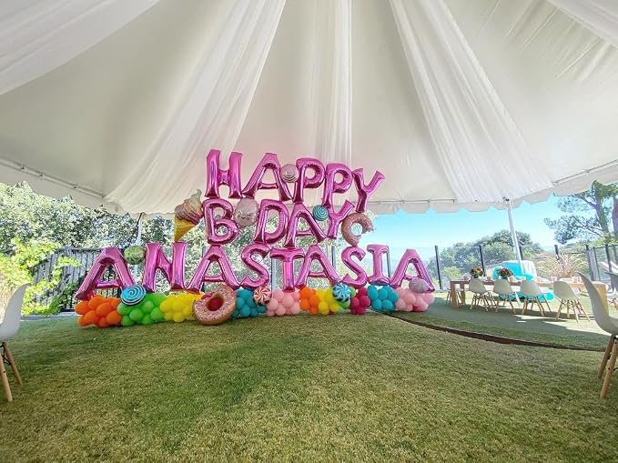 Hot Pink Letter C Balloons, C Letter Balloon 40 Inch Foil C Balloon | Hot Pink - Image 8