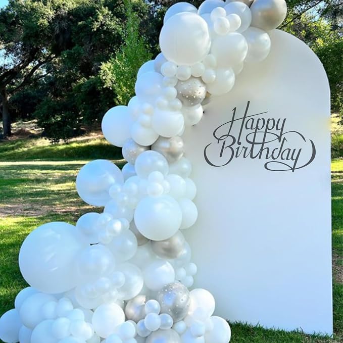 Awenztech 122pcs White Balloon Arch Kit, 18 12 10 5 inch White Latex Balloons - Image 7