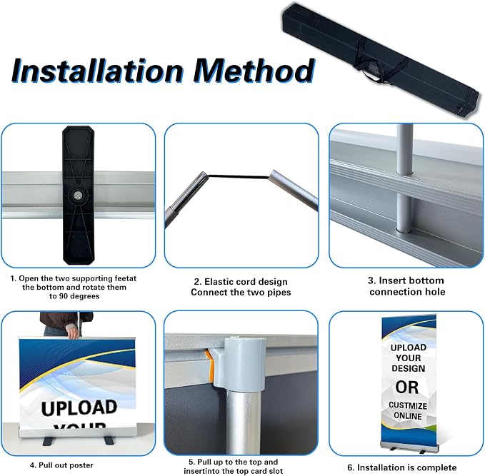Custom Retractable Banner 33.5" x 80",with Heavy Duty Frame and Travel case - Image 9