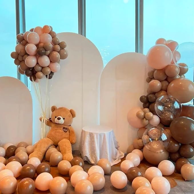 Voircoloria 130pcs Coffee Brown Balloons Garland Arch Kit, 18 12 10 5 Inch | - Image 6
