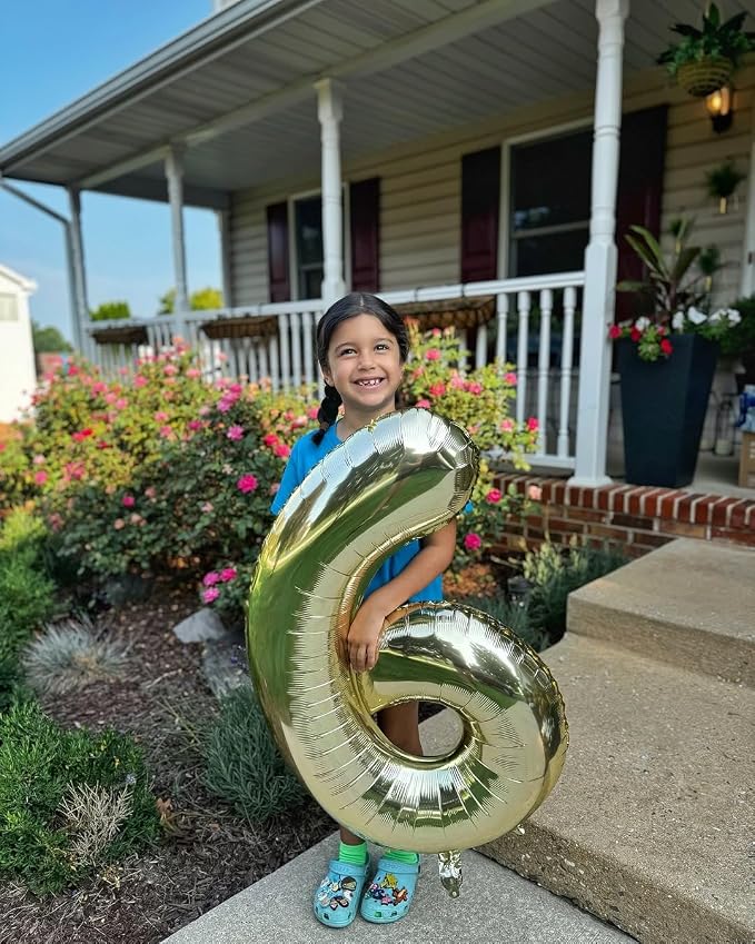 40 Inch Light Gold Number 8 Balloon, Champagne Birthday Party Decorations | 40 - Image 9