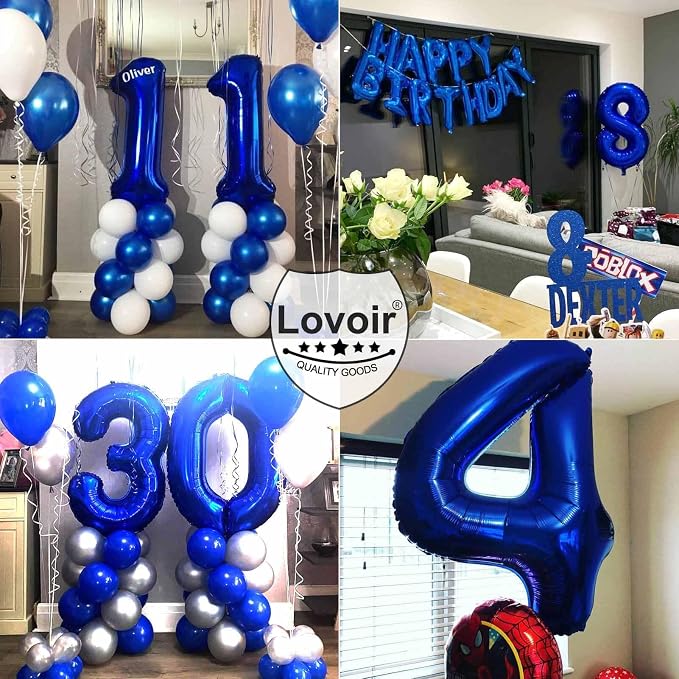 Navy Blue 11 Number Balloons, 40 Inch Giant Number 11 Balloons Foil Mylar - Image 7