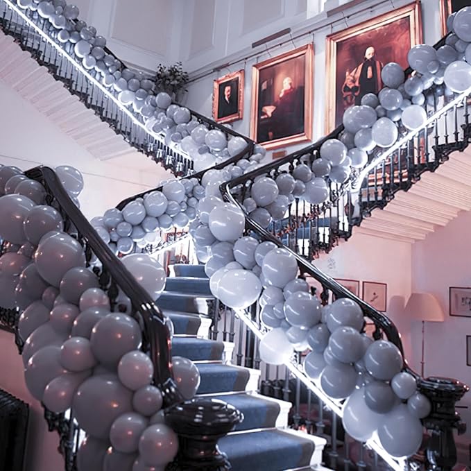 PartyWoo Dusty Blue Balloons 140pcs Slate Blue Boho Neutral Color | 18 12 10 5 - Image 7