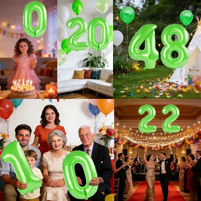 40 Inch Number 48 Balloons for 48th Birthday Party Decorations, 0-100 Fruit - Image 7