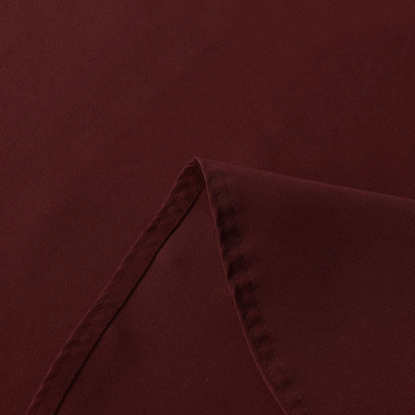 sancua Round Tablecloth - 120 Inch - Water Resistant Spill Proof Washable Polyester Table Cloth Decorative Fabric Table Cover for Dining Tables, Buffet Parties and Camping, Burgundy