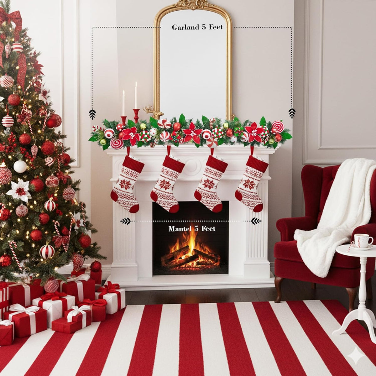 Christmas Peppermint Garland