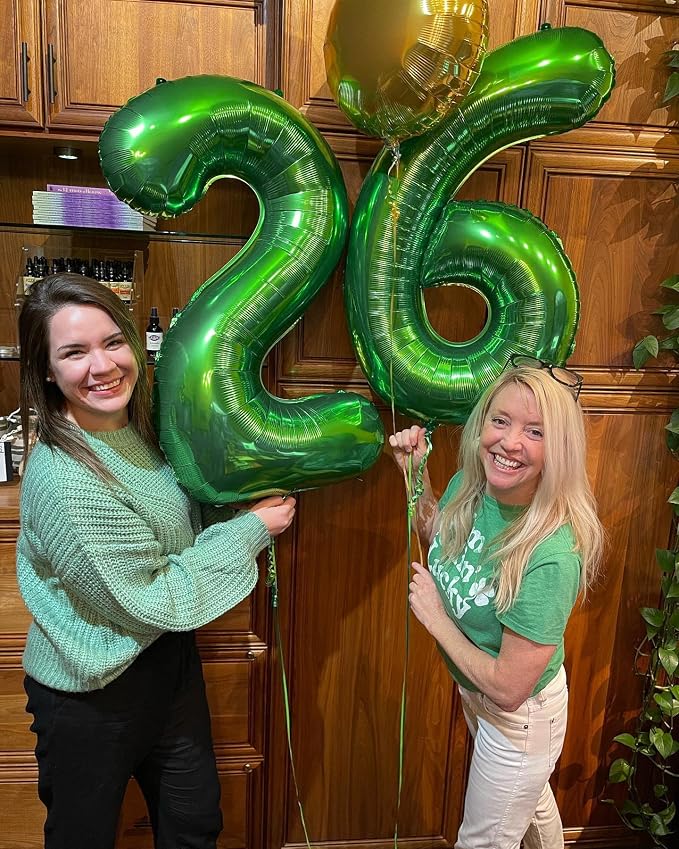 Green Number 6 Balloon 40 Inch, 6th Birthday Party Decorations Men Women | Foil - Image 9