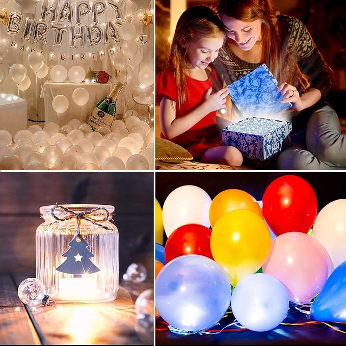Aogist 100pcs White LED Balloon Light, Tiny Light Mini Round Led Ball Lamp - Image 6