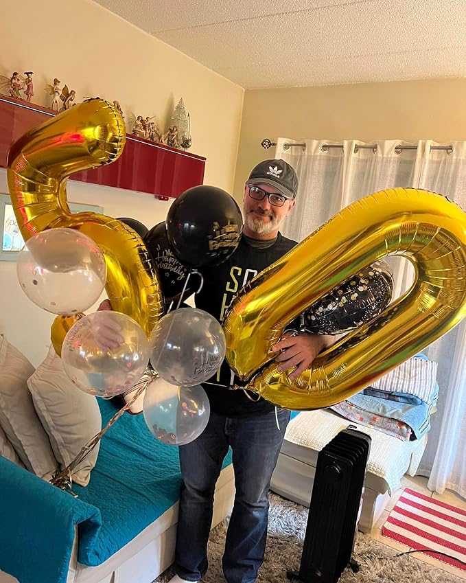 Gold 40 Balloon - Image 9