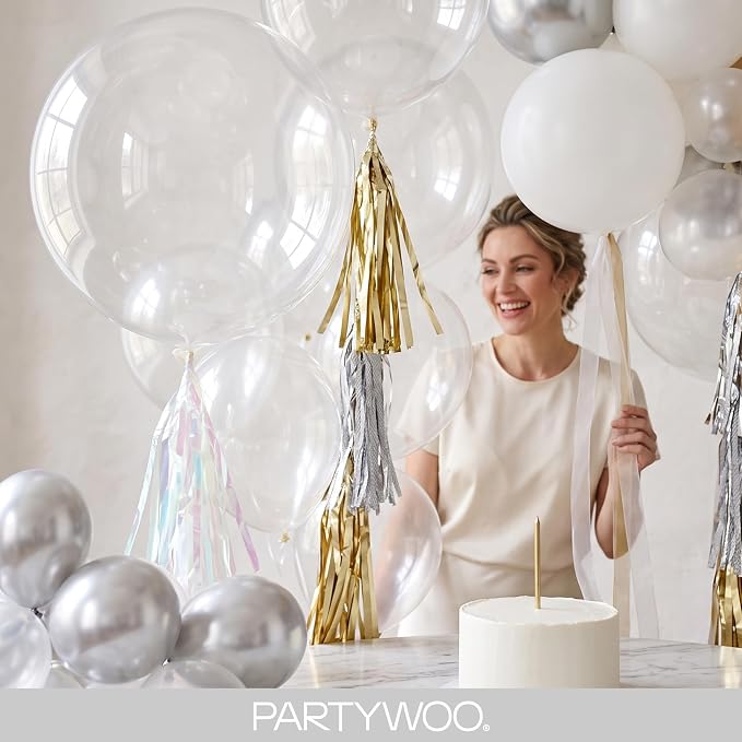 PartyWoo Clear Balloons 140pcs Different Sizes of 18 12 10 5 Inch | Balloons - Image 9
