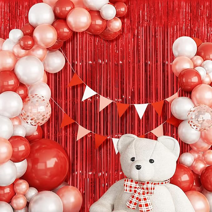 20 Pack Red Foil Fringe Curtains - Image 7