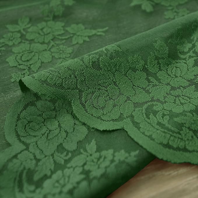 Kotile Emerald Green Lace Curtains - Image 9