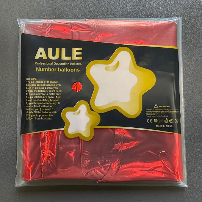 AULE 40 Inch Red 3 Balloon Number Foil 0-9 Birthday Big Numbers | Birthday - Image 6