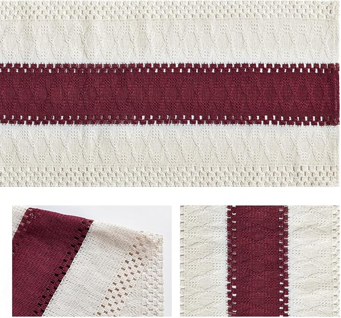 Artoid Mode Red Farmhouse Rustic Christmas Table Runner 12x120 Inch | Seasonal - Image 6