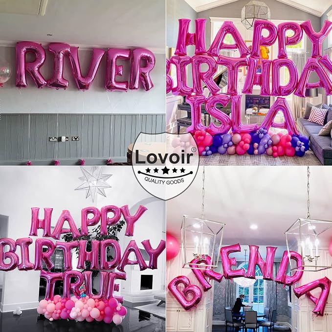 Lovoir 40 Inch Large Hot Pink Letter N Balloons Big Size Jumbo Mylar Foil - Image 7