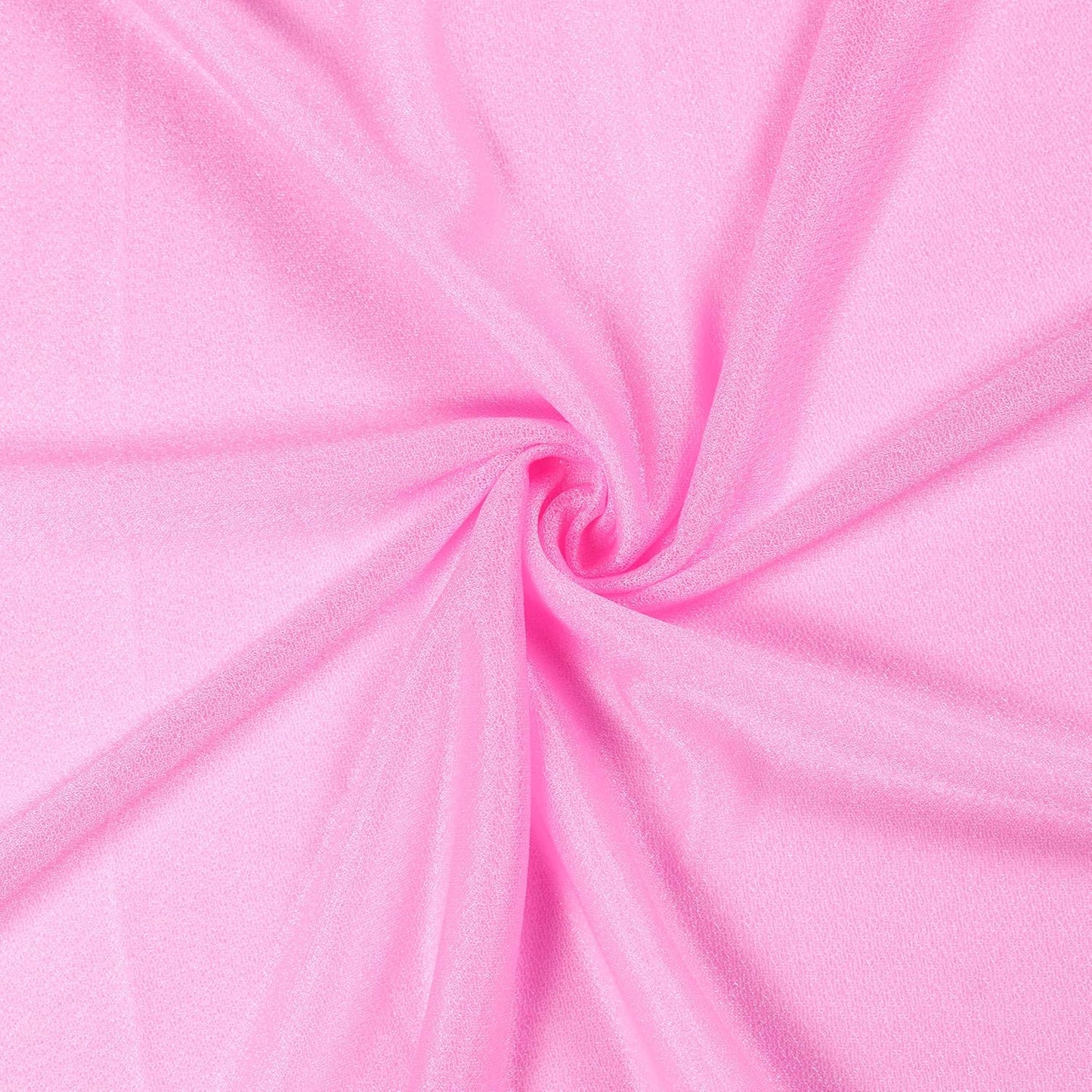VDS Pack of 1 Panel (30 Inch X 50 Feet) Wedding Arch Draping Fabric Sheer Chiffon Fabric Drapery for Wedding Ceremony Reception Swag Backdrop Canopy Chuppah ARBO Altars Decoration (Bubblegum)