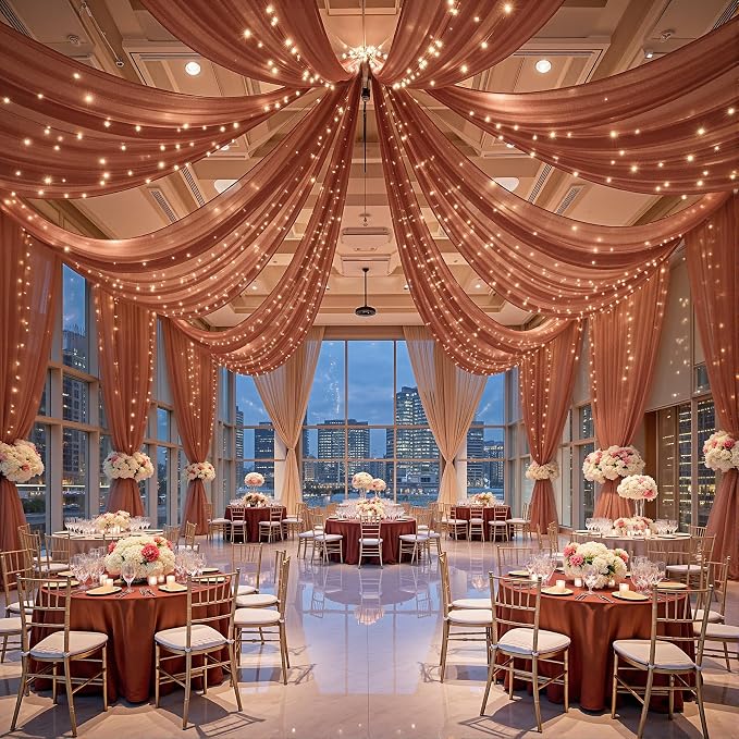 6 Panels Terracotta Ceiling Curtains - Image 7