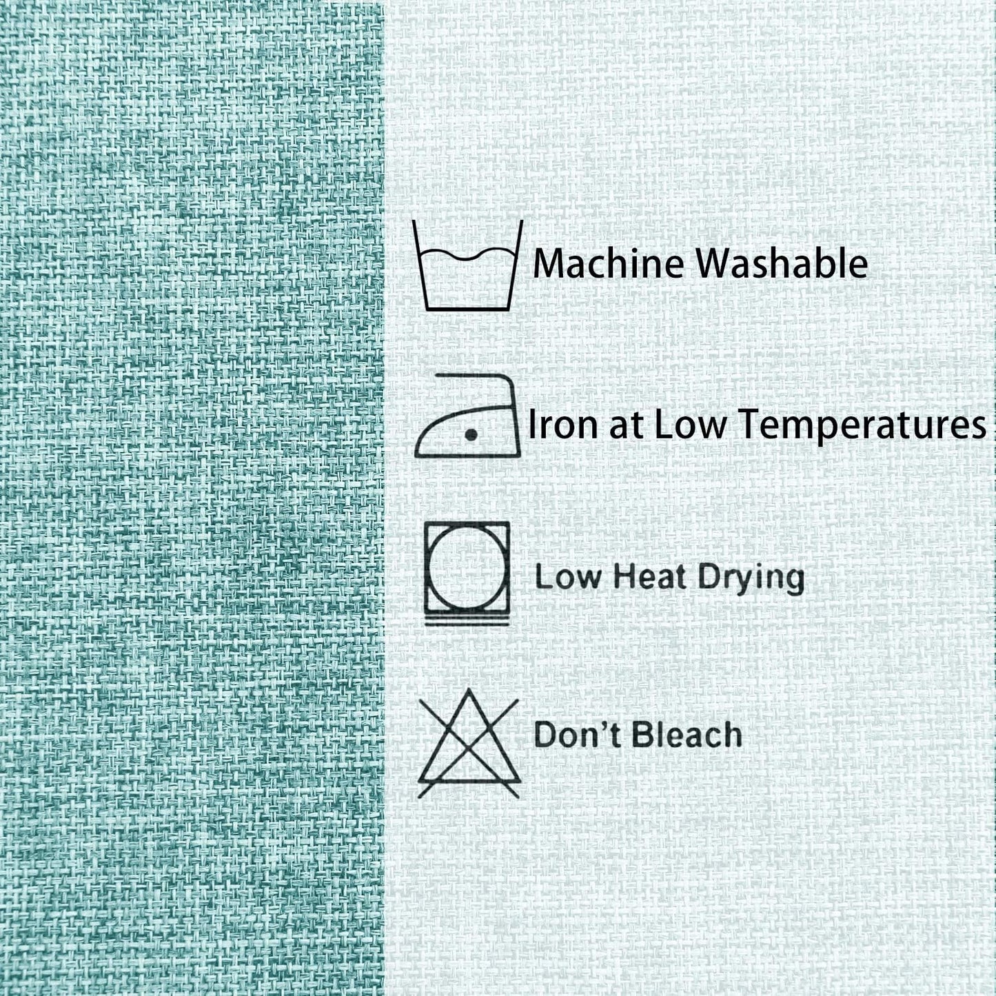 Hiasan Faux Linen Square Tablecloth - Wrinkle and Stain Resistant Washable Table Cloth for Kitchen Dining Room Holiday Table Cover for Party Dinner, Aqua, 60 x 60 Inch