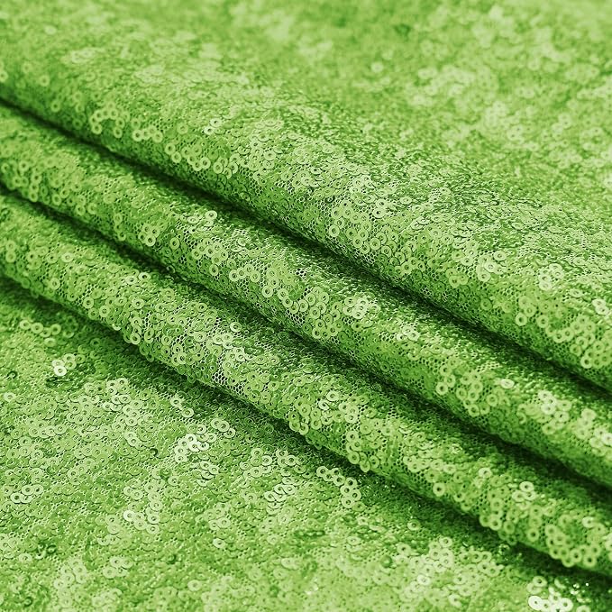 Sugargirl Apple Green Sequin Backdrop Curtain 6 Panels 2FTx8FT Glitter Apple - Image 8