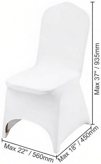 100 White Washable and Removable Universal Wedding Banquet Chair Covers - Image 2