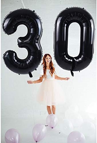TONIFUL 40 Inch Black Number 20 Balloon Large Foil 20th Birthday Decoration | - Image 5