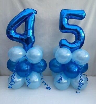 Number Balloons 40 Inch Dark Blue Number 14 - Image 2