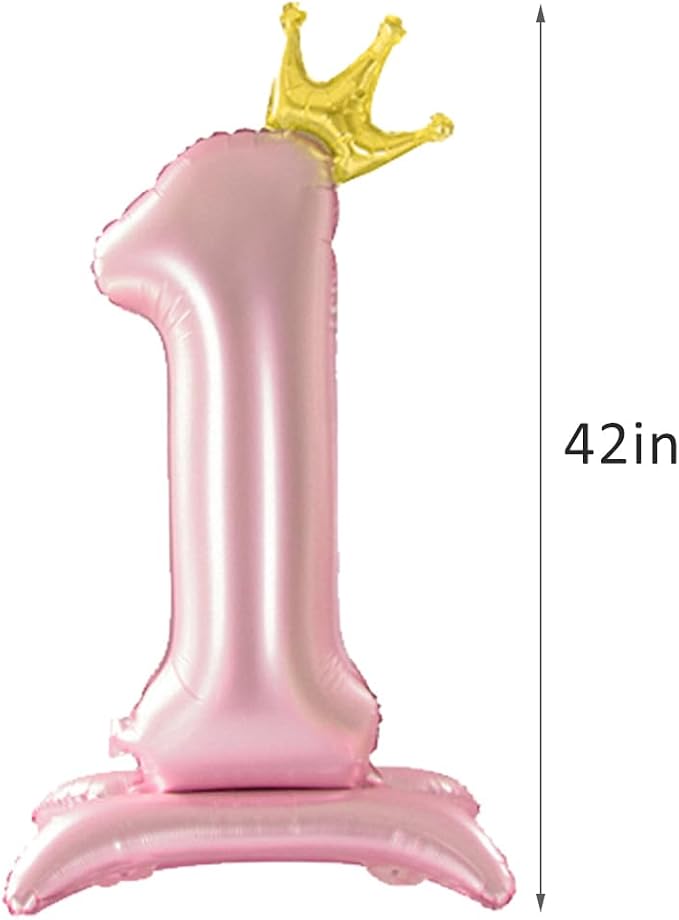 42 Inch Pink Foil Number 5 Balloon, 5th Pink Birthday Decorations | Giant - Image 2
