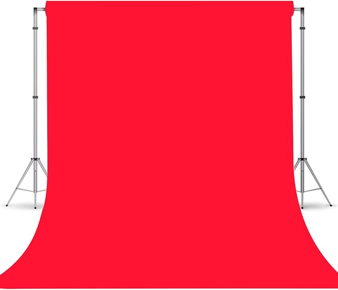 Red Photography Backdrop for Photoshoot, Fabric 6x9ft | Versatile Studio Photo by TERSUM