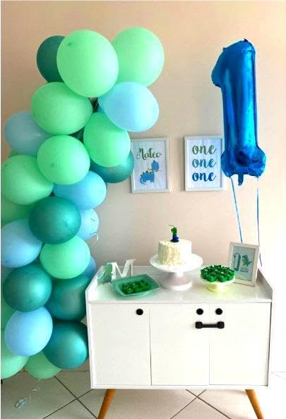 Navy blue Number 1 Balloon 40 inch, Number 1 Birthday Balloon for Boy Girl, Blue Foil One Balloon for 1st 10 11 12 16 18 Birthday Party, Anniversary Celebration Number Balloons Decorations