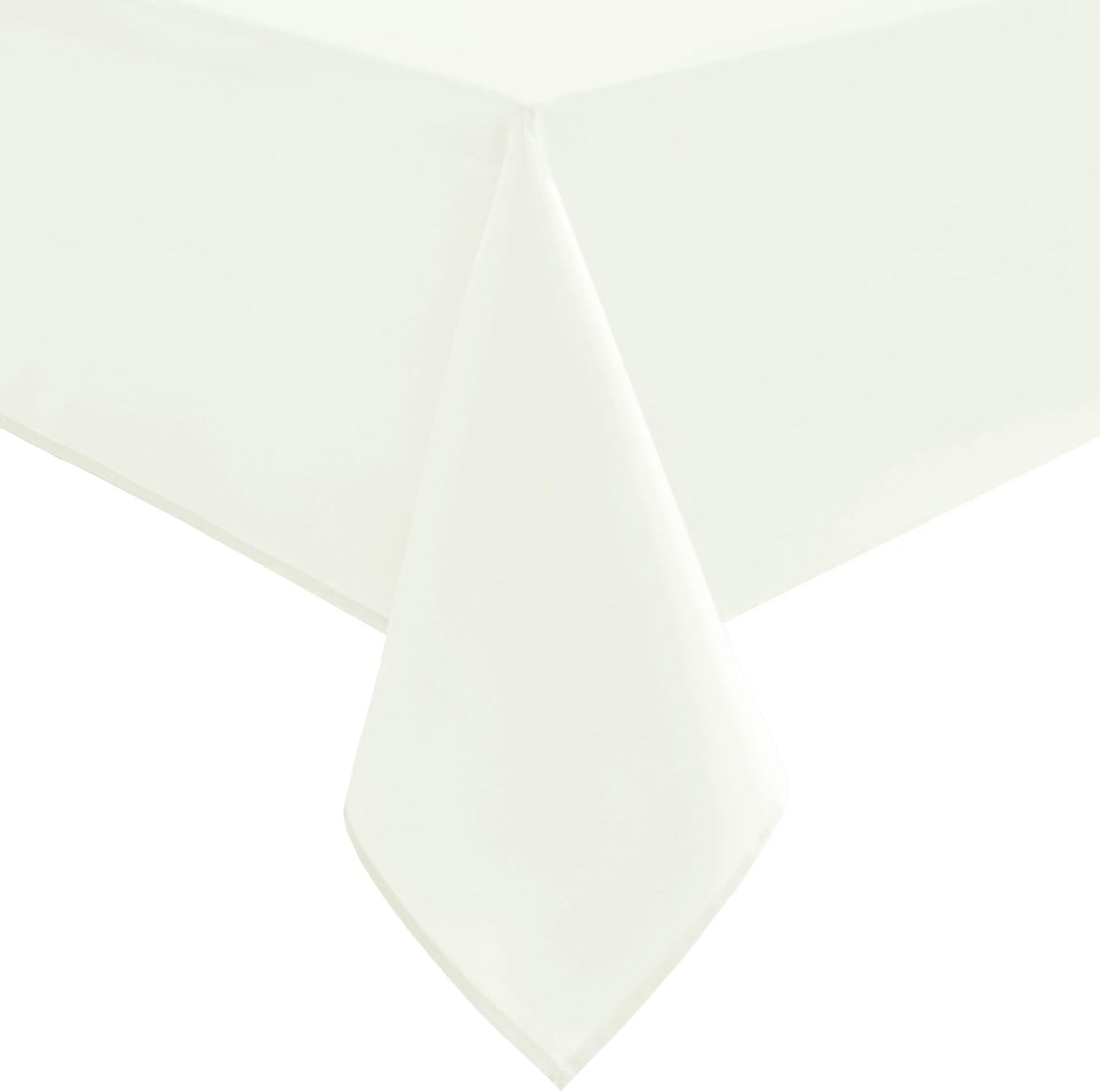 Hiasan Tablecloth for Rectangle Tables - 70 x 140 inch - Waterproof, Spillproof & Wrinkle Resistant Washable Polyester Table Cloth for Dining/Party/Outdoor Picnic, Ivory